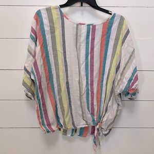 Womens multi color blouse. Size medium.